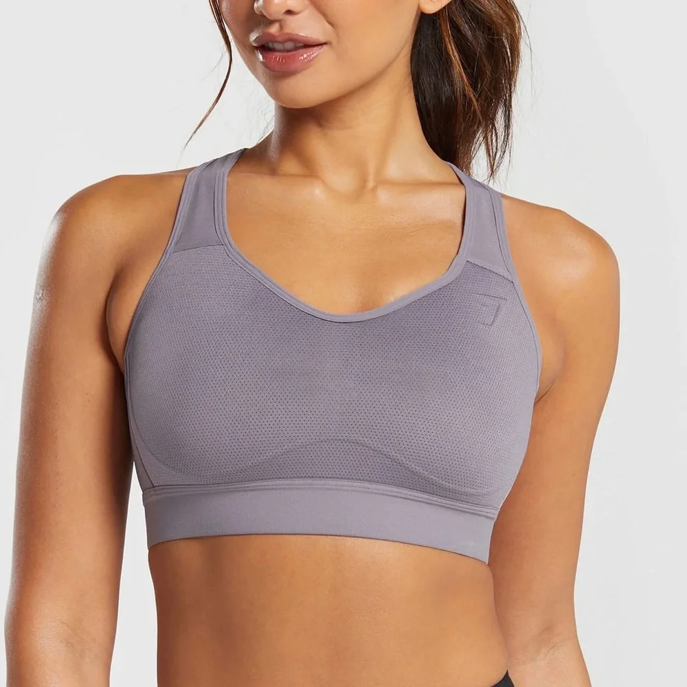 Gymshark Lightweight High Support Sports Bra - Fog Purple - Extra Large - Picture 1 of 3